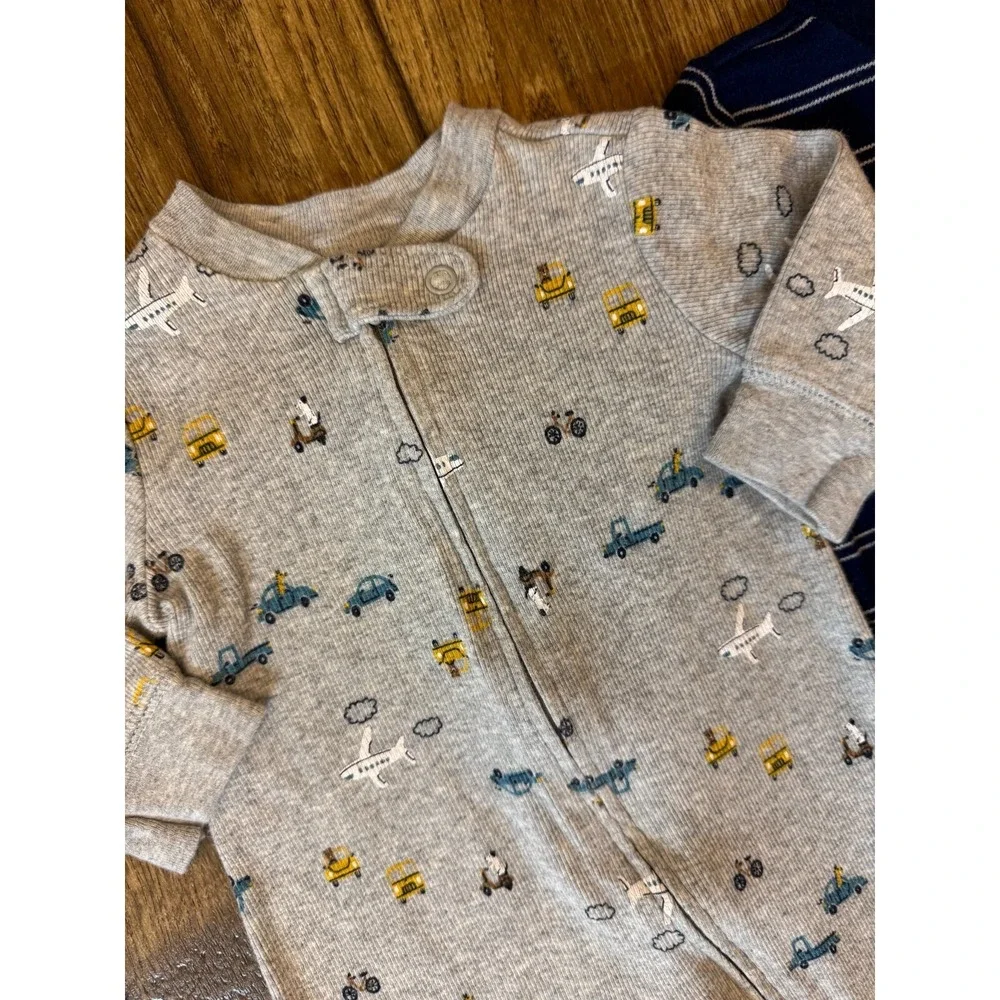 Carters Baby Boy 3 Months Footed Sleepers Lot Pajamas Outfits Clothes Truck Cars